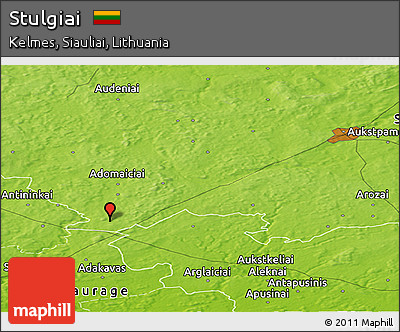 Physical Panoramic Map of Stulgiai