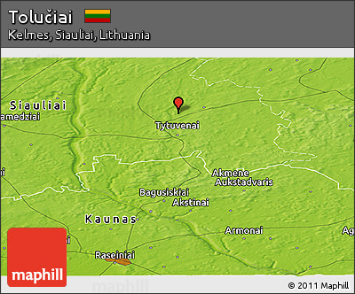Physical Panoramic Map of Tolučiai
