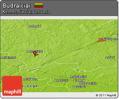 Physical Panoramic Map of Budraičiai