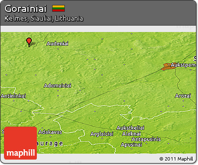 Physical Panoramic Map of Gorainiai