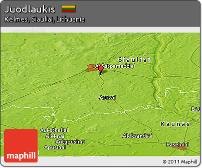 Physical Panoramic Map of Juodlaukis