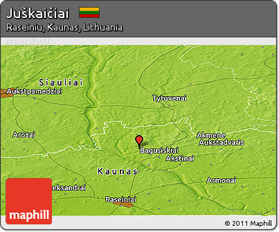 Physical Panoramic Map of Juškaičiai