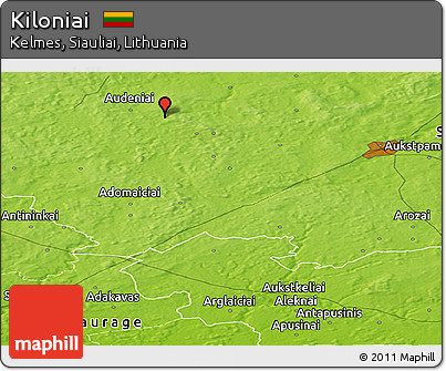 Physical Panoramic Map of Kiloniai