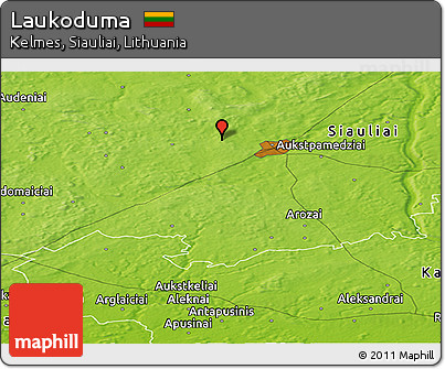 Physical Panoramic Map of Laukoduma
