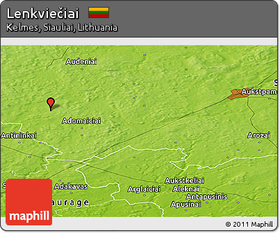 Physical Panoramic Map of Lenkviečiai