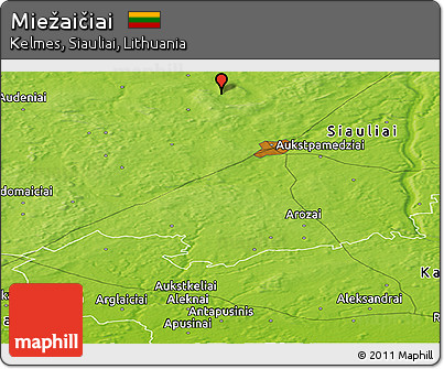 Physical Panoramic Map of Miežaičiai