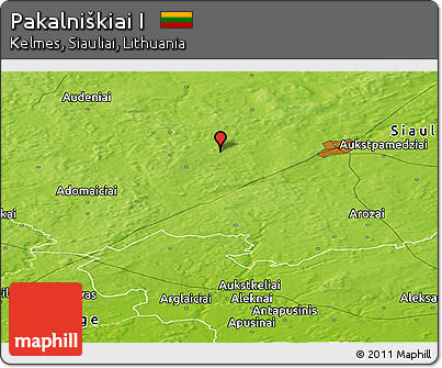 Physical Panoramic Map of Pakalniškiai I