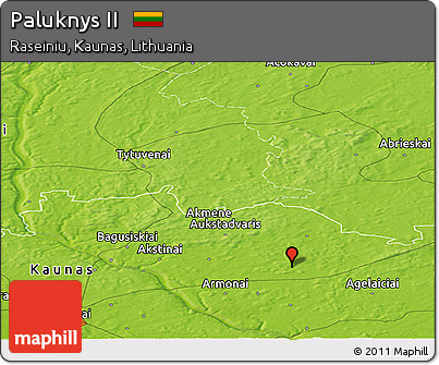 Physical Panoramic Map of Paluknys II