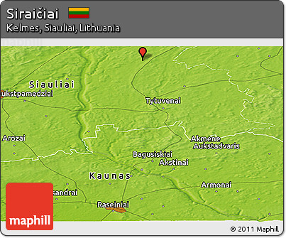 Physical Panoramic Map of Siraičiai