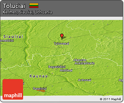Physical Panoramic Map of Tolučiai
