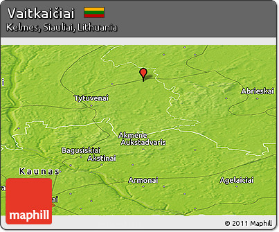 Physical Panoramic Map of Vaitkaičiai