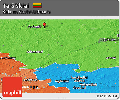 Political Panoramic Map of Taršiškiai