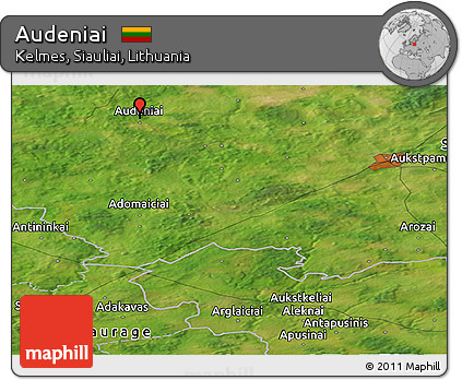 Satellite Panoramic Map of Audeniai
