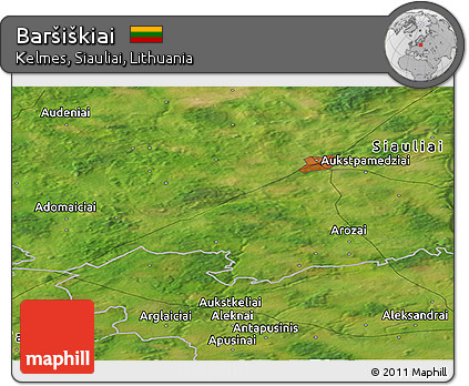 Satellite Panoramic Map of Baršiškiai