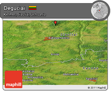 Satellite Panoramic Map of Degučiai
