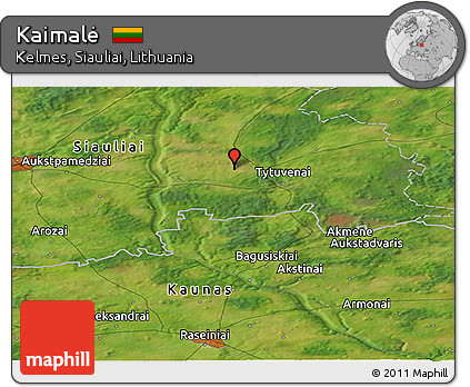 Satellite Panoramic Map of Kaimalė