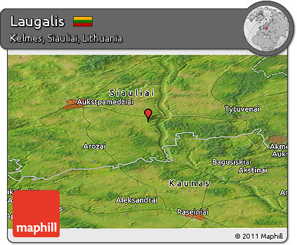 Satellite Panoramic Map of Laugalis