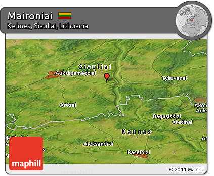 Satellite Panoramic Map of Maironiai