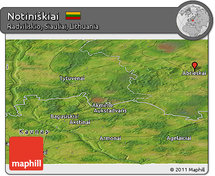 Satellite Panoramic Map of Notiniškiai