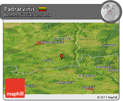 Satellite Panoramic Map of Padratvinis