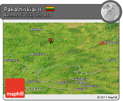 Satellite Panoramic Map of Pakalniškiai II