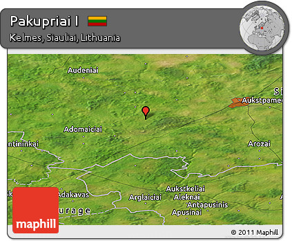 Satellite Panoramic Map of Pakupriai I