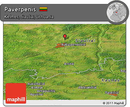Satellite Panoramic Map of Paverpenis