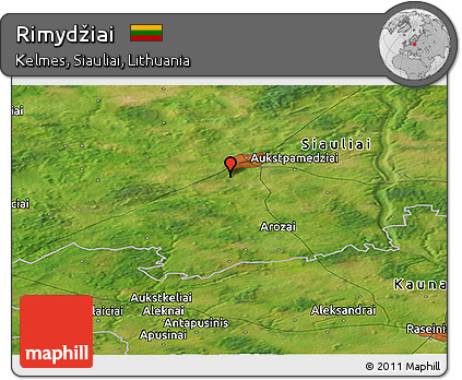 Satellite Panoramic Map of Rimydžiai