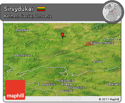 Satellite Panoramic Map of Sirvydukai