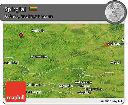 Satellite Panoramic Map of Spirgiai