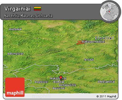 Satellite Panoramic Map of Virgainiai