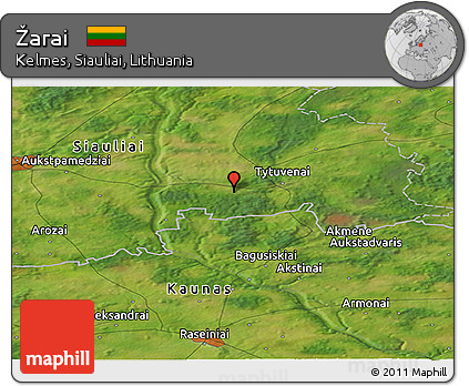 Satellite Panoramic Map of Žarai