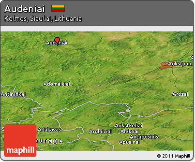 Satellite Panoramic Map of Audeniai