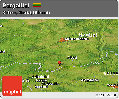 Satellite Panoramic Map of Bargailiai
