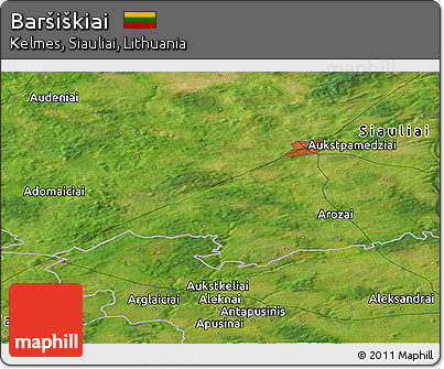 Satellite Panoramic Map of Baršiškiai