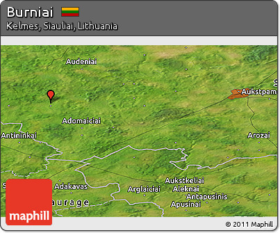 Satellite Panoramic Map of Burniai