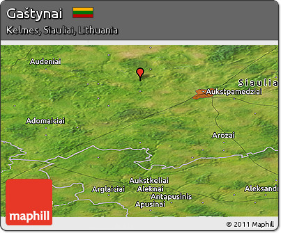 Satellite Panoramic Map of Gaštynai
