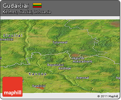 Satellite Panoramic Map of Gudaičiai