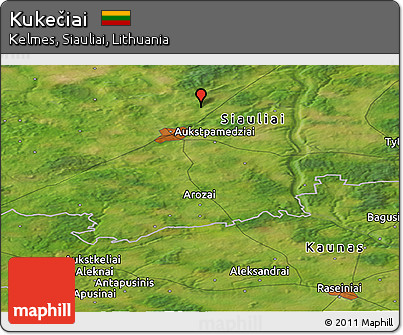 Satellite Panoramic Map of Kukečiai