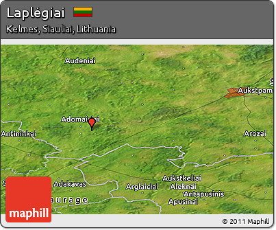 Satellite Panoramic Map of Laplėgiai