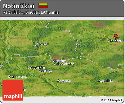 Satellite Panoramic Map of Notiniškiai