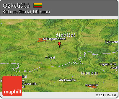 Satellite Panoramic Map of Ožkeliškė