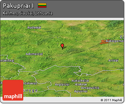 Satellite Panoramic Map of Pakupriai I