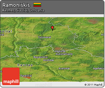 Satellite Panoramic Map of Ramoniškis