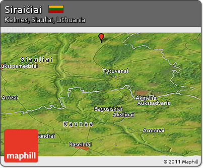 Satellite Panoramic Map of Siraičiai