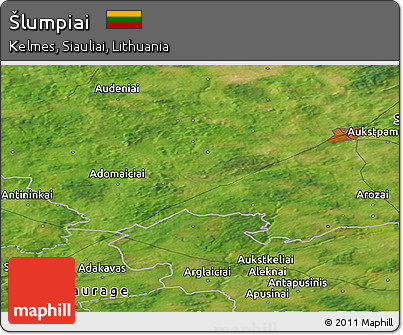 Satellite Panoramic Map of Šlumpiai
