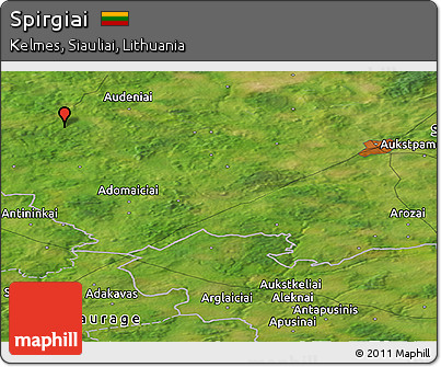Satellite Panoramic Map of Spirgiai