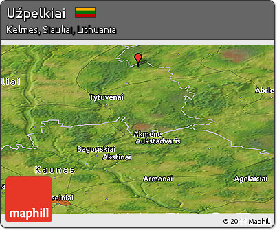 Satellite Panoramic Map of Užpelkiai