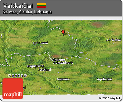 Satellite Panoramic Map of Vaitkaičiai