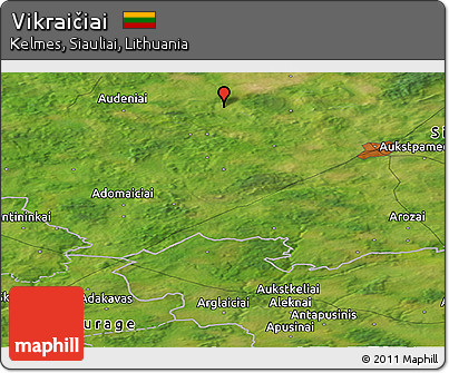 Satellite Panoramic Map of Vikraičiai